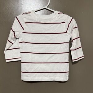 Garanimals Long Sleeve Tee with Maroon Stripes
